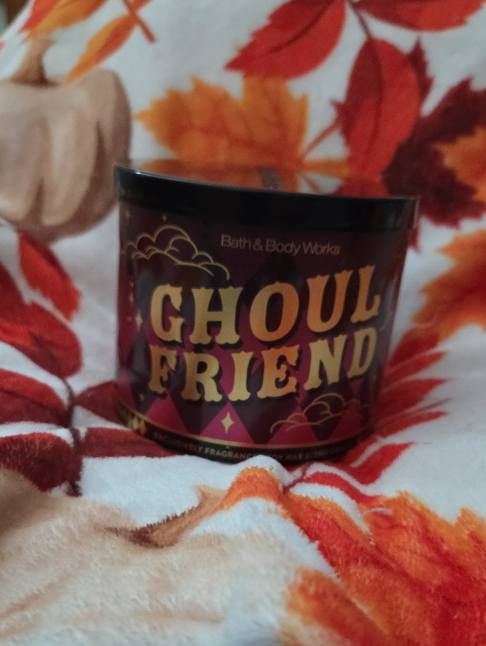 Nwt 🎃Bath & Body Works Ghoul Friend Candle - Purple & Gold